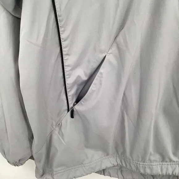 Men's Adidas‎ 1/4 Zip Climaproof Golf Jacket Windbreaker Tan - Flaw - Picture 4 of 13